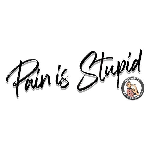 Pain Is Stupid black font - Men's Premium T-Shirt