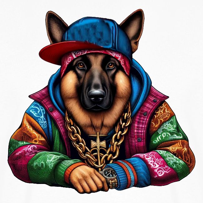 German Shepherd The Rapper Drawing