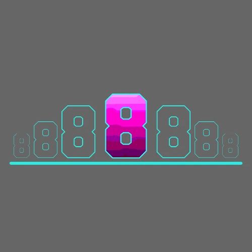Number 8 in Magenta: Varsity Font - Men's Premium T-Shirt