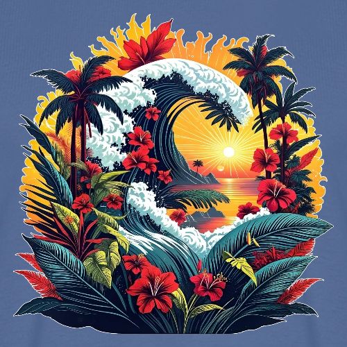 Mountain Wave Garden - Men's Premium T-Shirt
