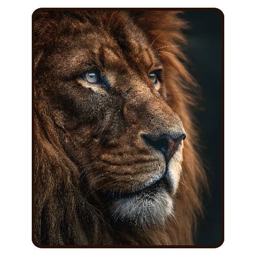 Lion Portrait Majestic Wildlife Design - Men's Premium T-Shirt