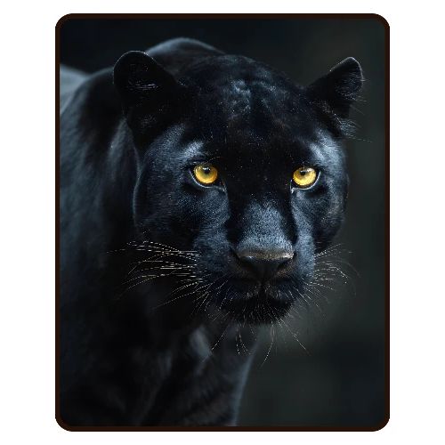 Black Panther Glowing Eyes Design - Men's Premium T-Shirt