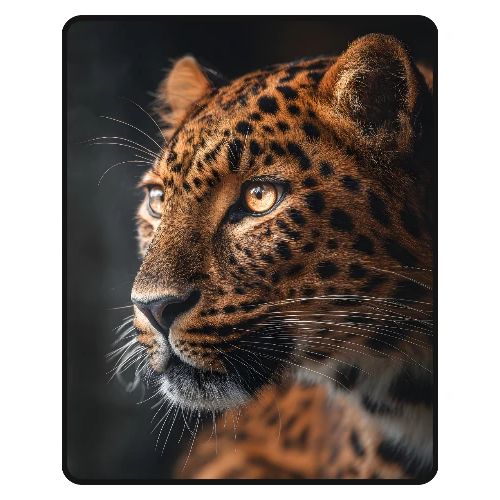 Amur Leopard Face Wildlife Design - Men's Premium T-Shirt