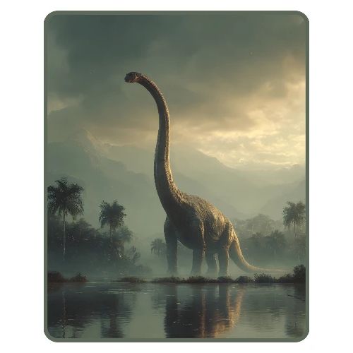 Brachiosaurus Misty Lake Design - Men's Premium T-Shirt