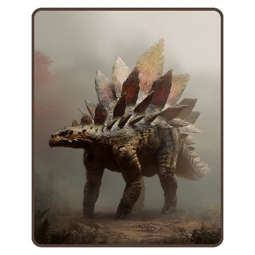 Stegosaurus Misty Forest Design - Men's Premium T-Shirt