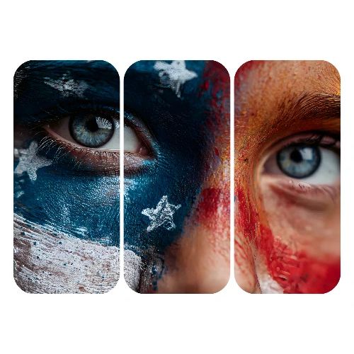 USA: Star-Spangled Glance - Men's Premium T-Shirt