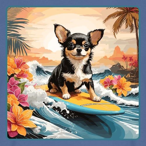 Surfing Chihuahua - Men's Premium T-Shirt