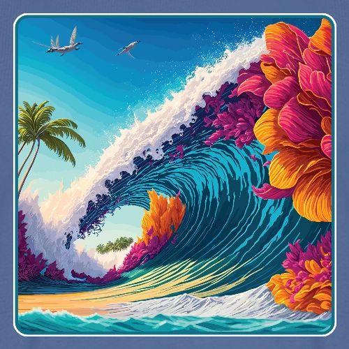 Giant Shore Pound Wave - Men's Premium T-Shirt