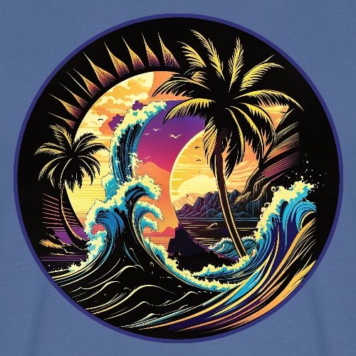 Purple Sunset Waves