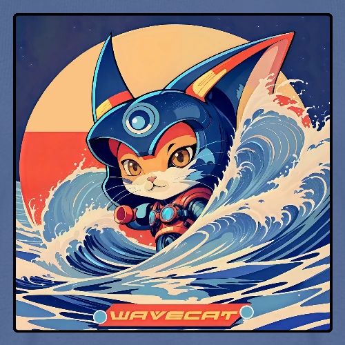 Wavecat Kitten - Men's Premium T-Shirt
