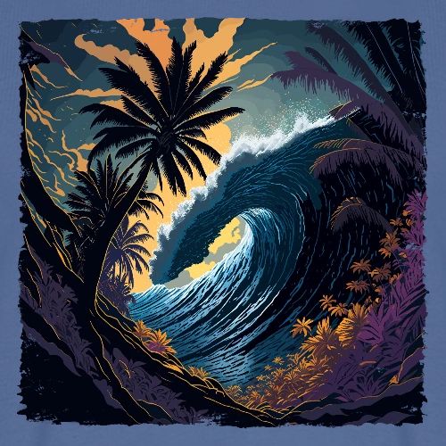 Moonlight Jungle Wave - Men's Premium T-Shirt