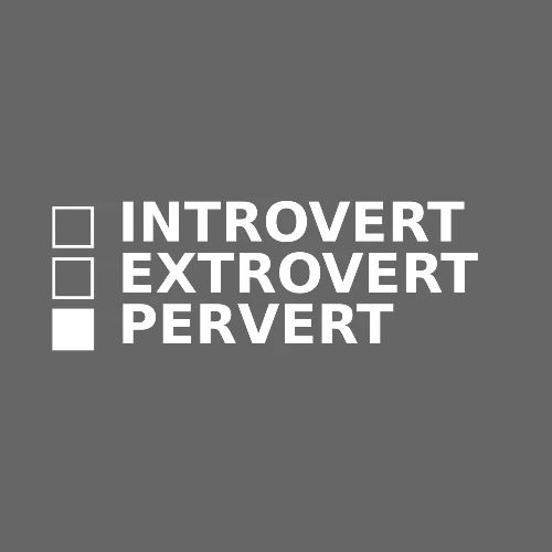 □ Introvert □ Extrovert ■ Pervert - Men's Premium T-Shirt