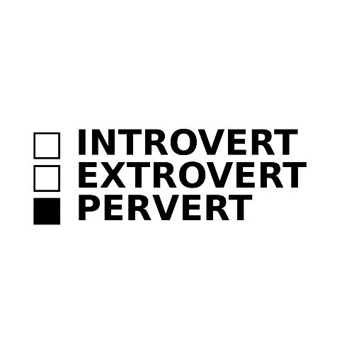□ Introvert □ Extrovert ■ Pervert - Men's Premium T-Shirt