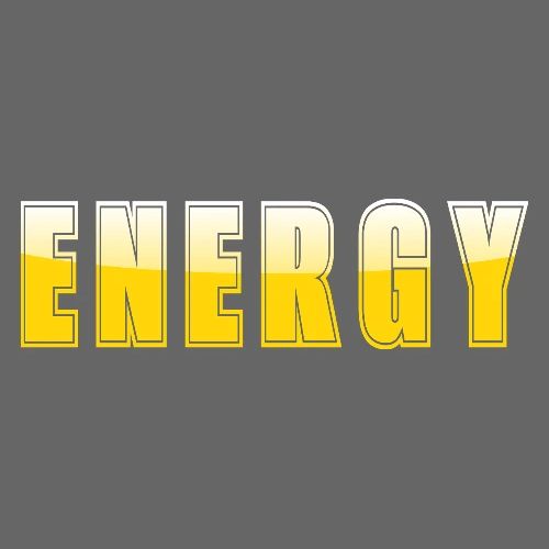 ENERGY Electric Yellow Power Word Design - Men's Premium T-Shirt