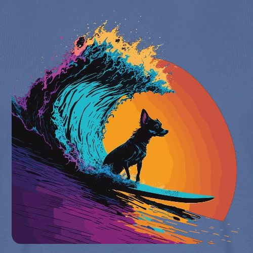 Black Dog Surfing Emerald Wave - Men's Premium T-Shirt