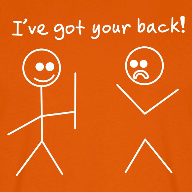 Got Your Back Stick Figure Design