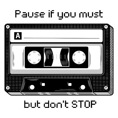 Pause but don't Stop Cassette - Men's Premium T-Shirt