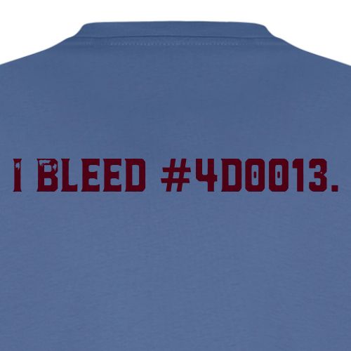 (Back of Shirt) I Bleed #4D0013 Design - Men's Premium T-Shirt