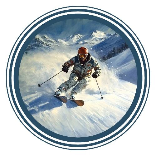Skiing Power Moves - Men's Premium T-Shirt