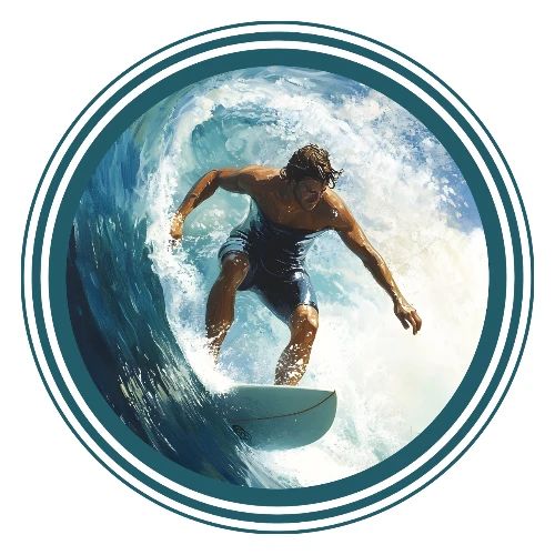 Surfing Horizon - Men's Premium T-Shirt
