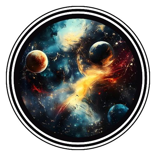 Painted Cosmos of Planets - Men's Premium T-Shirt