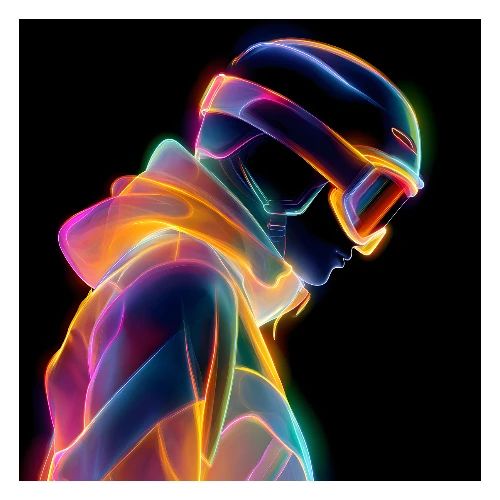 Snowboarding: Neon Gravity Ride - Men's Premium T-Shirt