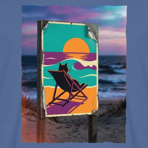 Sunset Cat Sign - Men's Premium T-Shirt