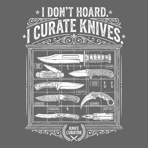 Knife Curator I Don't Hoard Funny Knife Collector - Men's Premium T-Shirt