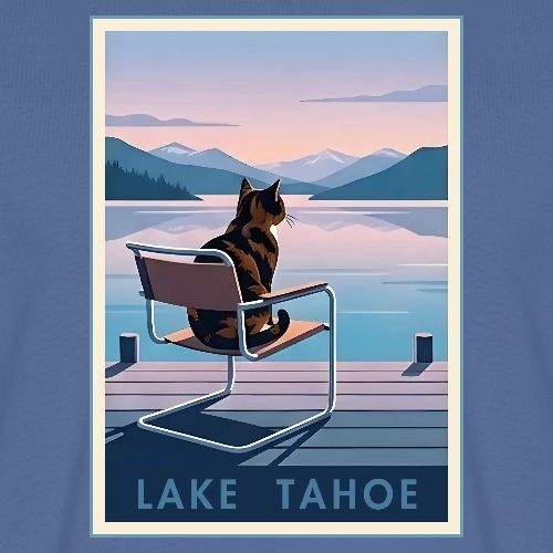 Lake Tahoe Cat - Men's Premium T-Shirt