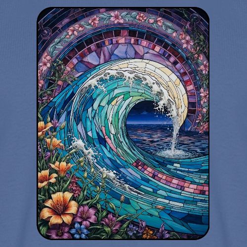 Stained Glass Wave - Men's Premium T-Shirt