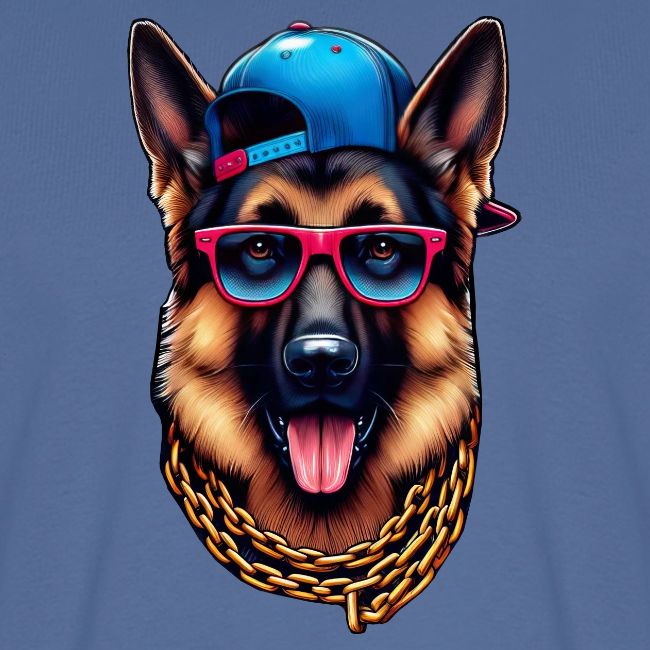 Cute German Shepherd Wearing a Cap