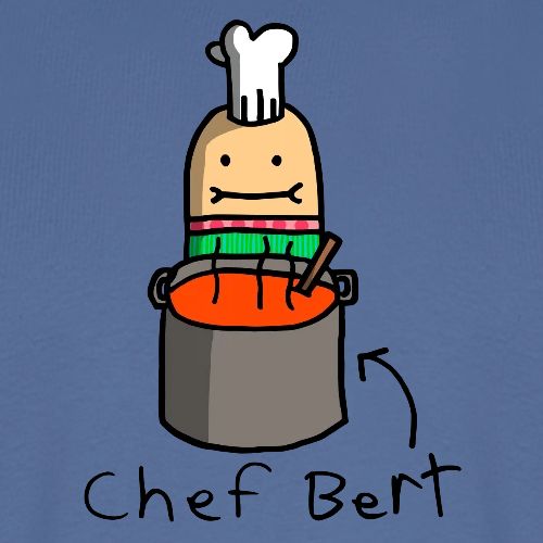 Chef Bert, Black Outline (tshirts) - Men's Premium T-Shirt
