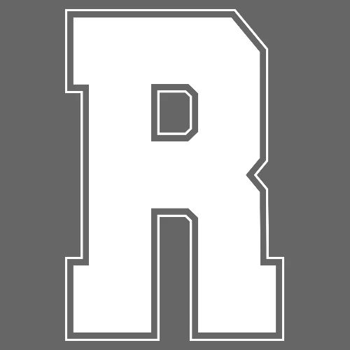 White Letter R – Varsity Alphabet Monogram - Men's Premium T-Shirt
