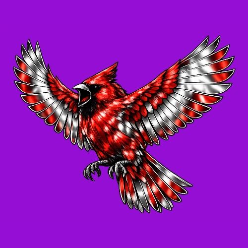 Cardinal in Flight - Men's Premium T-Shirt