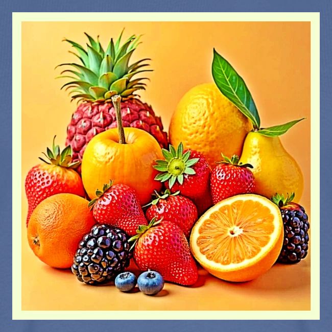 Fresh Bounty: Vibrant Fruit Harvest Art