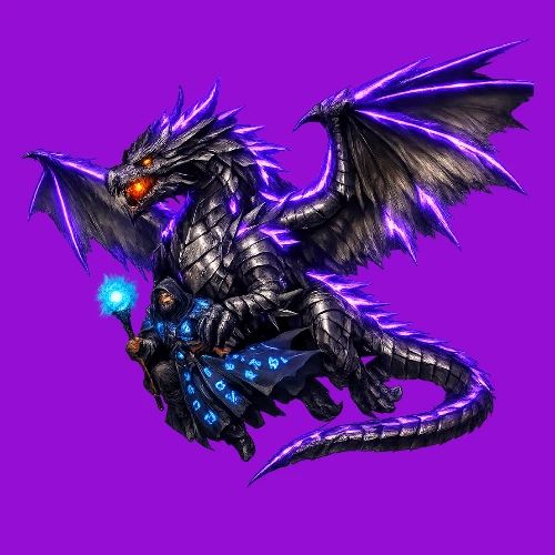 Neon Dragon and Battle Mage - Men's Premium T-Shirt