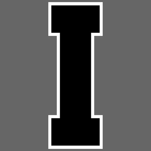 Varsity Letter I Collegiate Monogram - Men's Premium T-Shirt