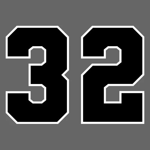 Varsity Number 32 Athletic Design - Men's Premium T-Shirt