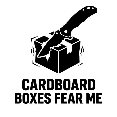 Cardboard Boxes Fear Me - Funny EDC Pocket Knife - Men's Premium T-Shirt