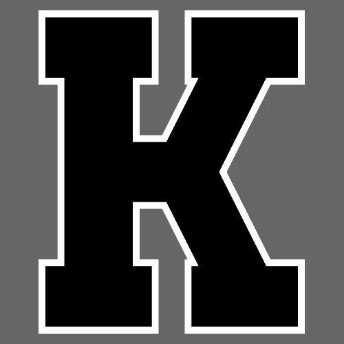 Varsity Letter K Collegiate Font Design - Men's Premium T-Shirt