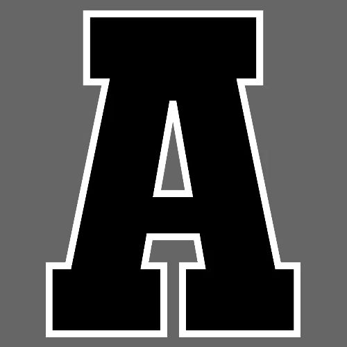 Varsity Letter A Athletic Monogram Design - Men's Premium T-Shirt