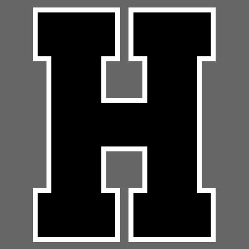 Varsity Letter H Athletic Font Design - Men's Premium T-Shirt