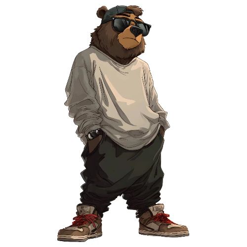 Urban Streetwear Bear Cool Apparel Design - Men's Premium T-Shirt