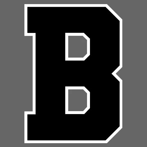Varsity Letter B Athletic Alphabet Graphic - Men's Premium T-Shirt