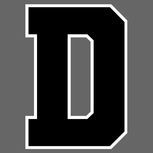 Varsity Letter D Athletic Alphabet Design - Men's Premium T-Shirt