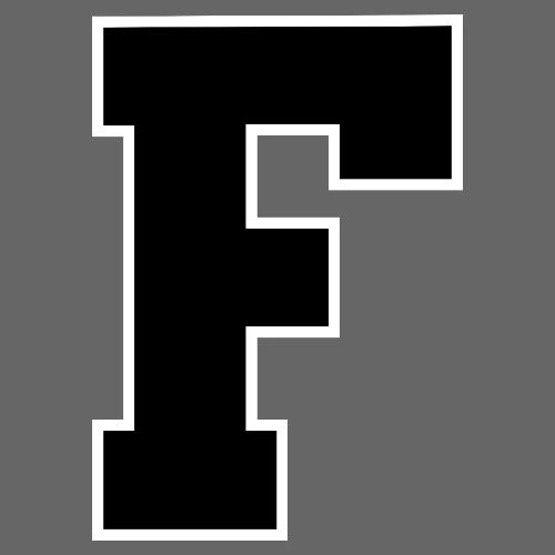Varsity Letter F Athletic Monogram - Men's Premium T-Shirt