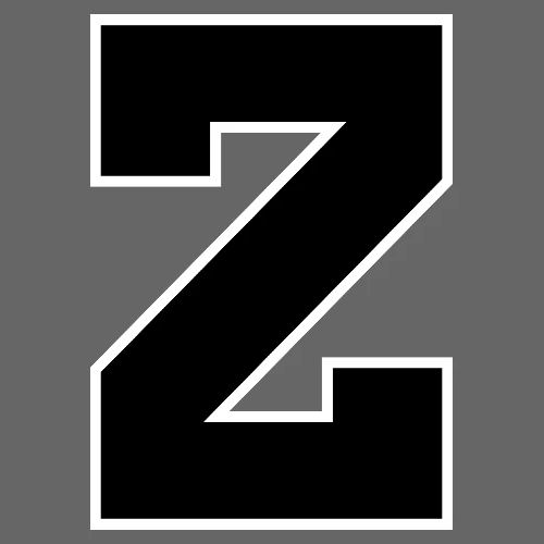Varsity Letter Z Athletic Font Design - Men's Premium T-Shirt