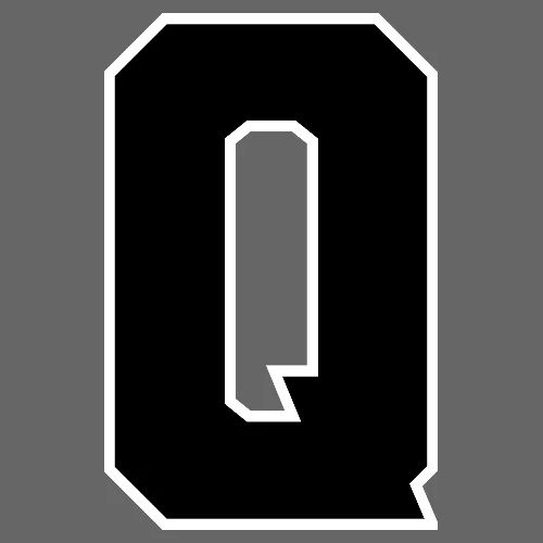 Varsity Letter Q Collegiate Font Graphic - Men's Premium T-Shirt