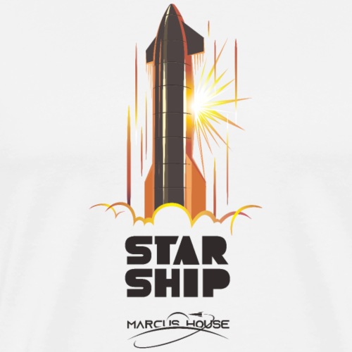 Star Ship Mars - Light - With Logo - Men's Premium T-Shirt