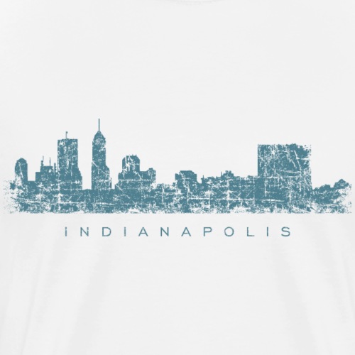 Indianapolis Skyline (Vintage Blue) - Men's Premium T-Shirt